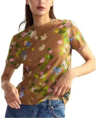 シンシアローレイ レディース トップス Tシャツ コットン Cynthia Rowley Womens Everyday Cotton Tee Navywhite ホワイトのサムネイル
