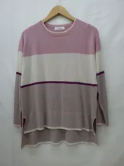 PINORE ニット セーター 長袖 ピンク ベージュ サイズ38 中古品