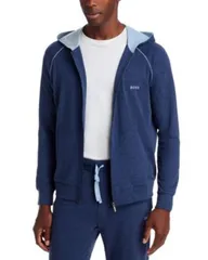 ヒューゴボス メンズ アウター パーカー・スウェット Hugo Boss Mix Match ZipUp Hoodie Open Blue ブルーのサムネイル