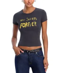 マザー レディース トップス Tシャツ MOTHER The Itty Bitty Ringer Tee Mini Skirts Foreverのサムネイル
