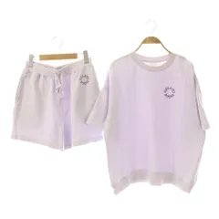 ジェラートピケ gelato pique 24AW 裏毛ロゴプルオーバー&ショートパンツSET セットアップ ルームウェア F ラベンダー /HK ■OS