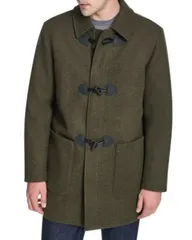 コールハーン メンズ アウター コート Cole Haan Stretch Duffle Coat Olive オリーブのサムネイル