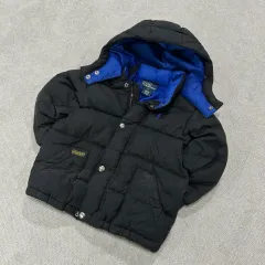 ポロ ラルフローレン キッズ ブラック ダウン アウター