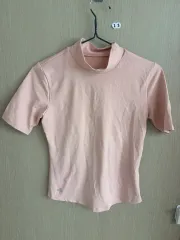 ゼクシィミックス ピンク モックネック ハイネック 半袖 Tシャツ M