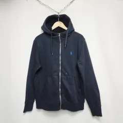 U S POLO ASSN メンズ ブラック 起毛 フードジップアップ XL