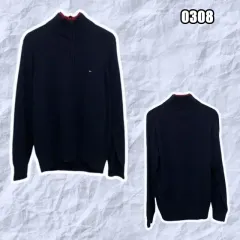 M トミーヒルフィガー ハーフ ジップアップ ニット