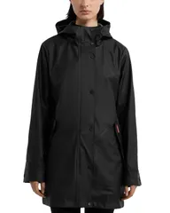 ハンター レディース アウター ジャケット・ブルゾン Hunter Acacia Rubberized Rain Jacket Black ブラックのサムネイル