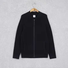 ザラ ZARA メンズ コットン ニット ジップアップ カーディガン M