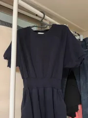 半袖 ONE PIECE ロング ネイビー