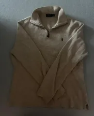 ポロラルフローレン ハーフジップアップ ベージュ M