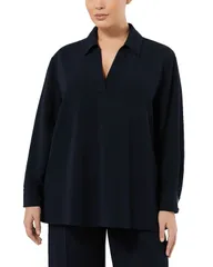 マリナリナルディ レディース トップス シャツ Marinaldi Split Neck Top Midnightblのサムネイル
