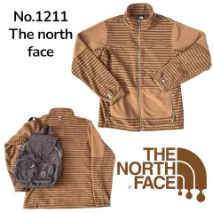 THE NORTH FACE ザノースフェイス 必須アイテム チョコ ブラウン ストライプ レディース フリース ジャケット