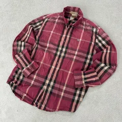 バーバリー XLサイズ チェック 長袖 シャツ