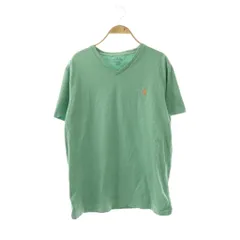 ポロ ラルフローレン POLO RALPH LAUREN Vネック Tシャツ カットソー 半袖 L グリーン /DF ■OS