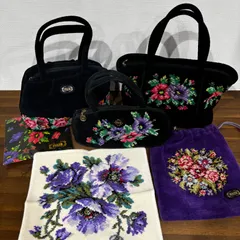 FEILER フェイラー 5点セット レディース ハンカチ ハンドバッグ 巾着 ポーチ シュニール織 花柄 レトロ