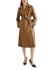 マレーラ レディース アウター コート レザー フェイクレザー Marella Soledad Faux Leather Coatobaccoのサムネイル