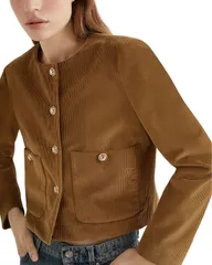 マレーラ レディース アウター ジャケット・ブルゾン コーデュロイ Marella Corduroy Jacket Olive オリーブのサムネイル