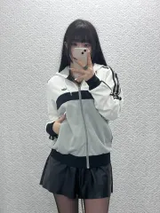 アディダス Y2K 00's オレオ ジャージ フードジップアップ 95 C10119