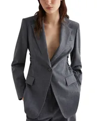 マレーラ レディース アウター ジャケット・ブルゾン ブレザー レース Marellace Up Blazer Melange Grey グレーのサムネイル