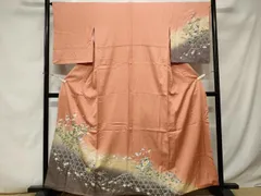 平和屋着物■訪問着　刺繍　籬扇面花文　暈し染め　鈴乃屋扱い　正絹　逸品　CABE3364ev