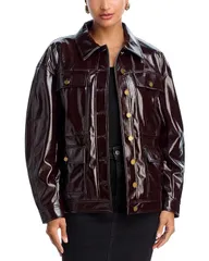 ラグアンドボーン レディース アウター ジャケット・ブルゾン レザー rag bone Amy Faux Patent Leather Jacket Brown ブラウンのサムネイル