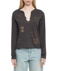 ザディグ エ ヴォルテール レディース トップス Tシャツ Zadig Voltaire Tuni Tee Dark Chocolate チョコレートのサムネイル