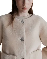 マレーラ レディース アウター ジャケット・ブルゾン Marella Cecil Faux Fur Jacket Cream クリームのサムネイル