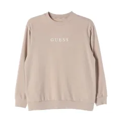 GUESS 23FW ロゴ プリント コットン スウェットシャツ ベージュ