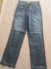 デニム ジーンズ サイドスリット ダメージジーンズ