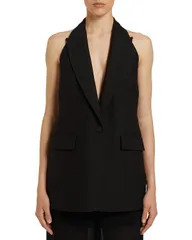 マレーラ レディース アウター ジャケット・ブルゾン ノースリーブレザー Marella Body Black Sleeveless Blazer Black ブラックのサムネイル