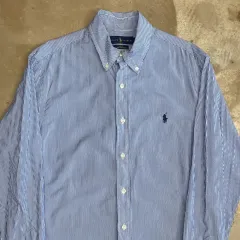 M ポロラルフローレン スリムフィット ストライプ コットンシャツ