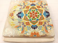 A2979 ○高級 正絹 唐織 六通 袋帯 華文 花文 - メルカリ