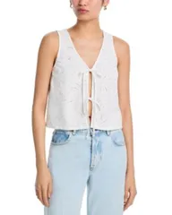 ベラダール レディース トップス シャツ ノースリーブ Bella Dahl Sleeveless Tie Frontop White ホワイトのサムネイル