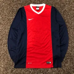 M NIKE ドライフィット バイカラー フットボール ジャージ ロングスリーブ 長袖 Tシャツ