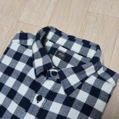 XL)新商品 UNIQLO ユニクロ ネイビー フランネル シャツ チェック柄