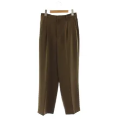 B&Y ユナイテッドアローズ BEAUTY&YOUTH ビューティー&ユース タックワイドストレート パンツ ジッパーフライ L 茶 /NR ■OS