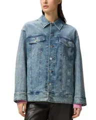 ピンコ レディース アウター ジャケット・ブルゾン デニム PINKO Dakar Giubbino Embellishedenim Jacket Dark Mid Wash デニムのサムネイル