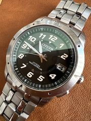 希少】シチズン アテッサ エコドライブ 電波時計 H110 チタン メンズ