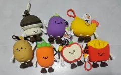 野菜 フルーツ シリコン ポーチ キーホルダー/コインケース キーホルダー セット