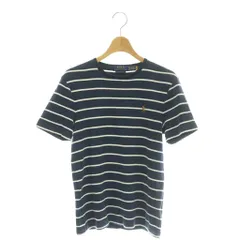 ポロ ラルフローレン POLO RALPH LAUREN Tシャツ 半袖 ボーダー ポニー刺繍 XS ネイビー /DF ■GY35