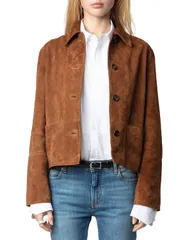 ザディグ エ ヴォルテール レディース アウター ジャケット・ブルゾン スエード Zadig Voltaire Lessa Suede Jacket Cognacのサムネイル