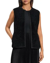 セオリー レディース アウター ベスト Theory Reversible Shearling Vest Black ブラック