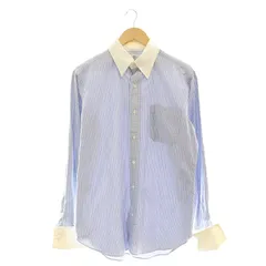 ブルックスブラザーズ BROOKS BROTHERS コットンBDストライプクレリックシャツ ボタンダウン 長袖 BB 1 ライトブルー ホワイト /ES ■OS ■SH