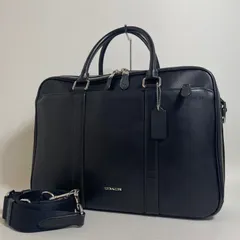 2603-221｜コーチ 2WAYビジネスバッグ レザー ブラック