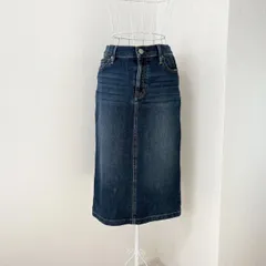 美品✨ 無印良品 デニムタイトスカート S インディゴ 目立つ傷汚れなし