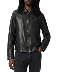オールセインツ メンズ アウター ジャケット・ブルゾン レザー ALLSAINTS Miller Leather Jacket Black ブラックのサムネイル