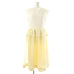 チェスティ Chesty ジャガードミックスニットワンピース ミモレ ロング ノースリーブ 0 白 ホワイト アイボリー /AT ■OS