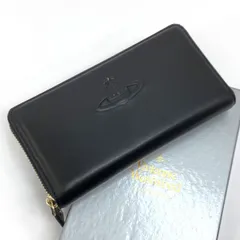 Vivienne Westwood ヴィヴィアン ウエストウッド ラウンドファスナー 長財布 955VW309 ブラック ※中古