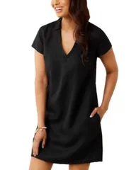 トッミーバハマ レディース トップス ワンピース Tommy Bahama Two Palmshort Sleeve Collaredress Black ブラック