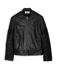 ザディグ エ ヴォルテール レディース アウター ジャケット・ブルゾン レザー Zadig Voltaire Leather Unisex Lean Biker Jacket Anthraciteのサムネイル